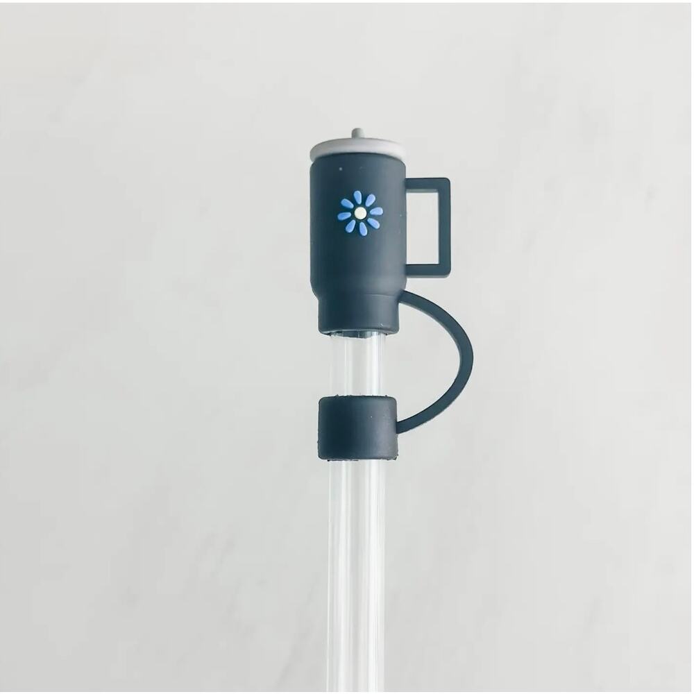 Chic Black & Blue Mini Tumbler Straw Covers